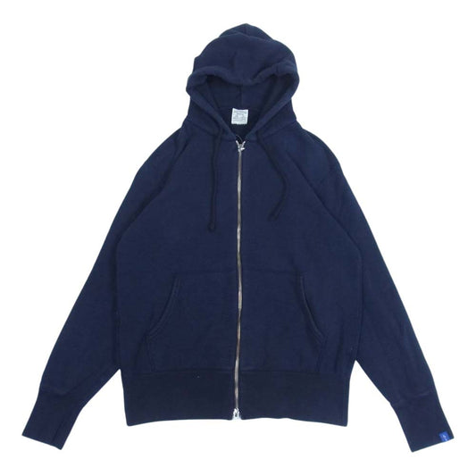 LOOPWHEELER ループウィラー フルジップ スウェット パーカー ネイビー系 M【中古】