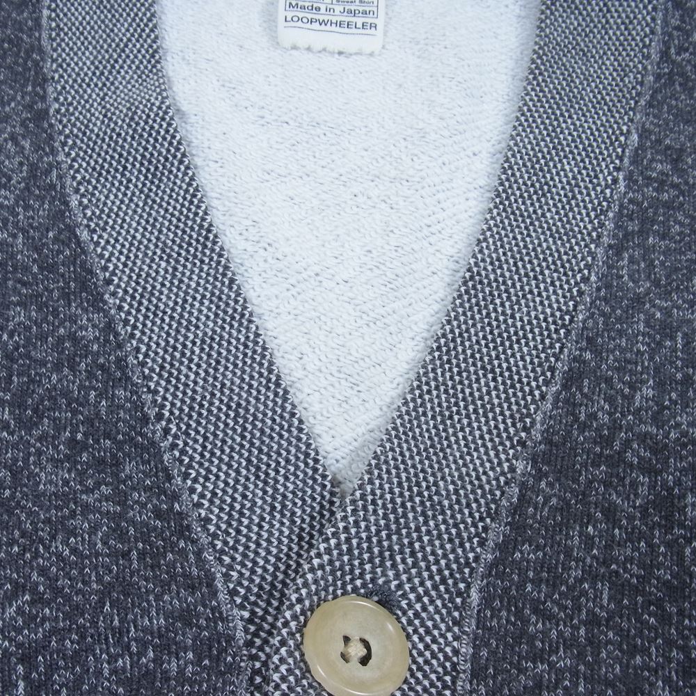 LOOPWHEELER ループウィラー ゴマシオ 吊り 裏毛 カーディガン グレー