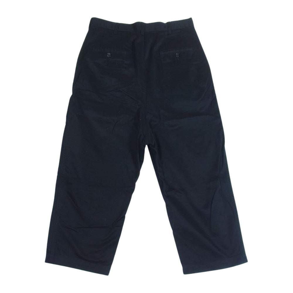COMME des GARCONS HOMME コムデギャルソンオム HB-P009 AD2018 綿 チノクロス タック パンツ タックチノトラウザー ブラック系 M【中古】
