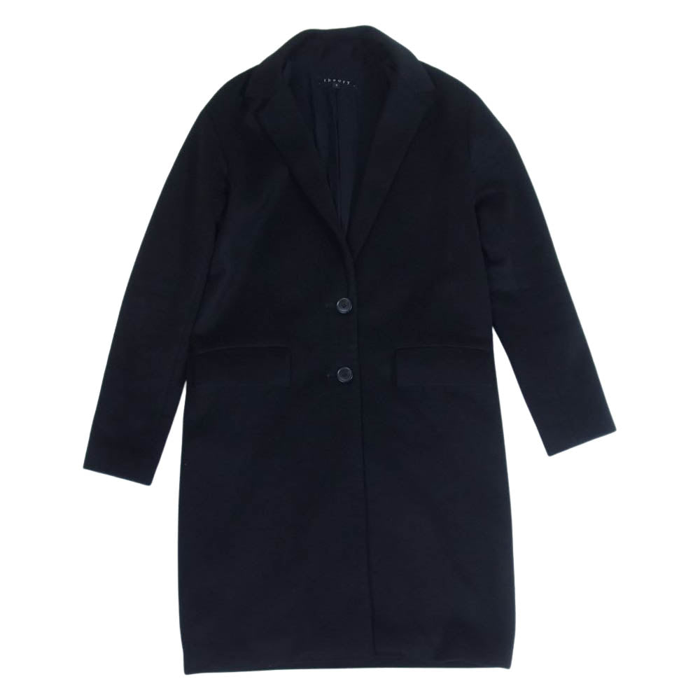 theory セオリー 01-5309620 カシミヤ100％ チェスターコート ブラック系 S【中古】