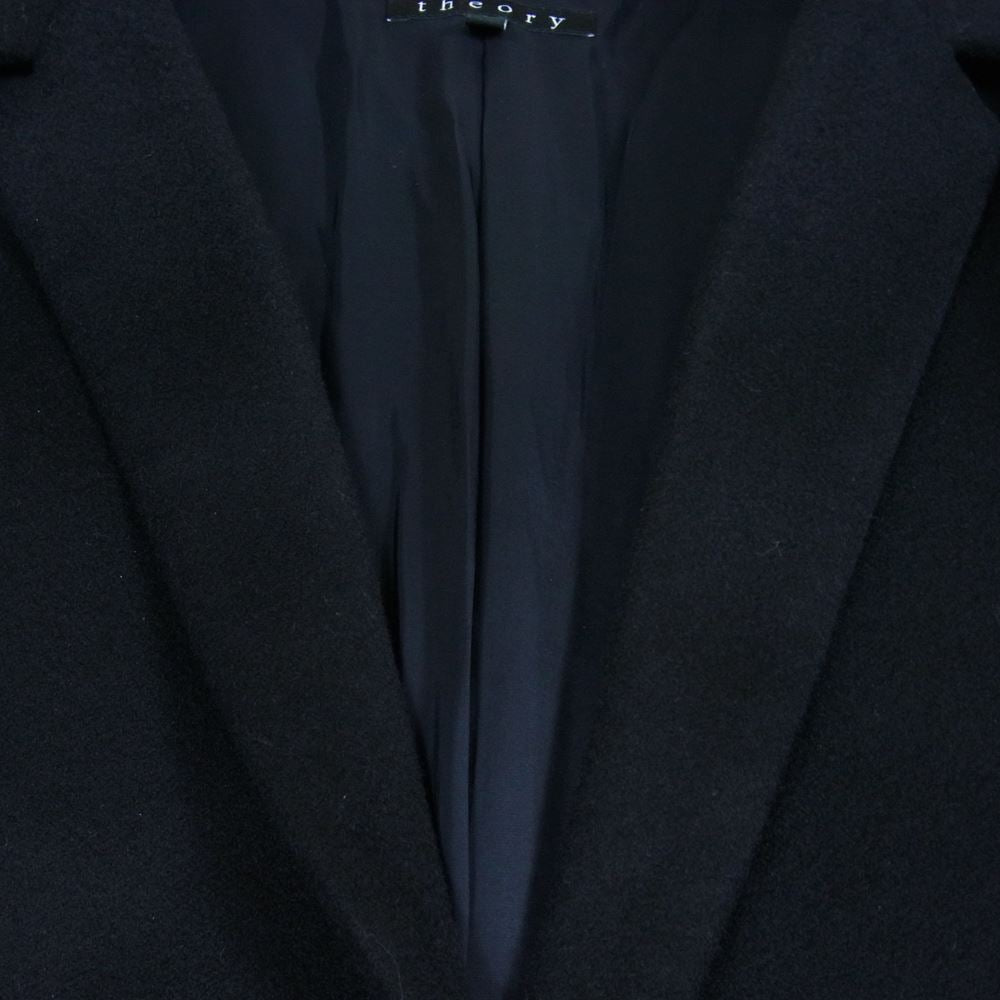theory セオリー 01-5309620 カシミヤ100％ チェスターコート ブラック系 S【中古】