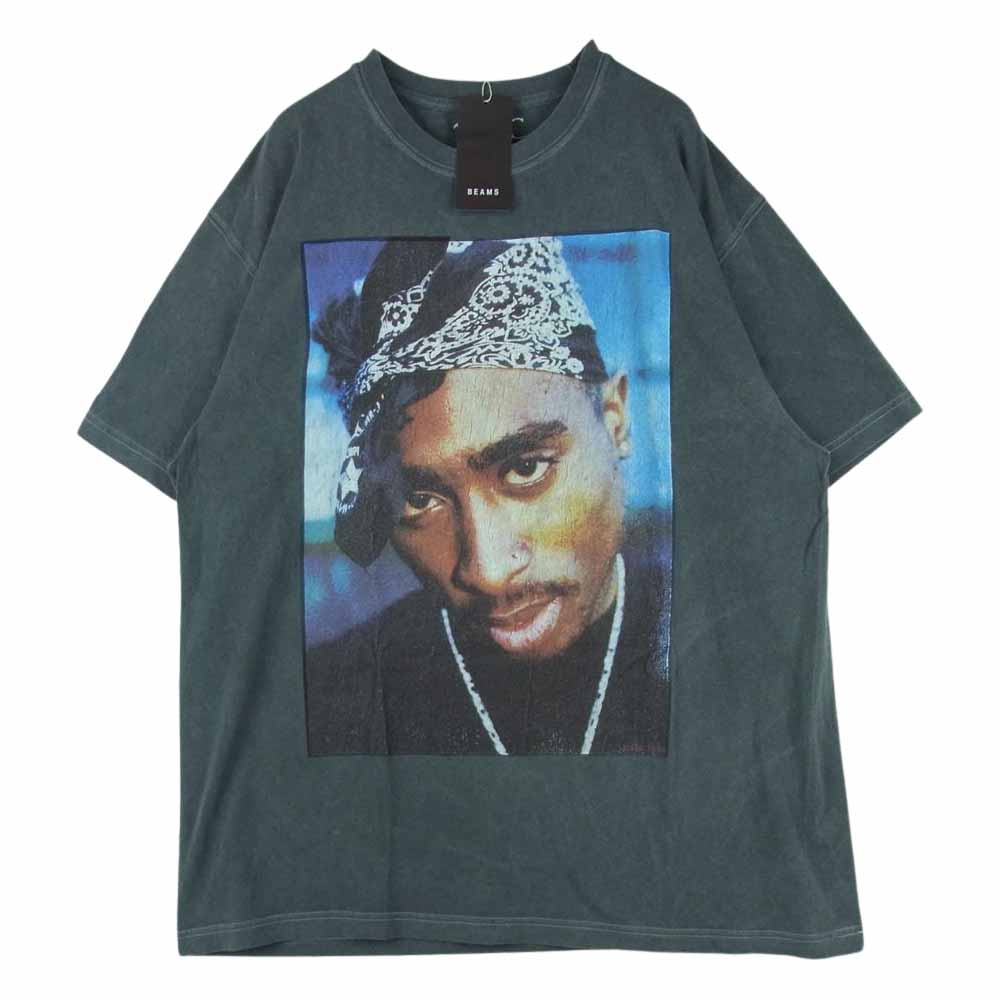 BEAMS ビームス 23-04-0006-539-18-20 Insonnia Projects 2PAC 2パック プリント 半袖 Tシャツ グレー系 BLACK 3【新古品】【未使用】【中古】