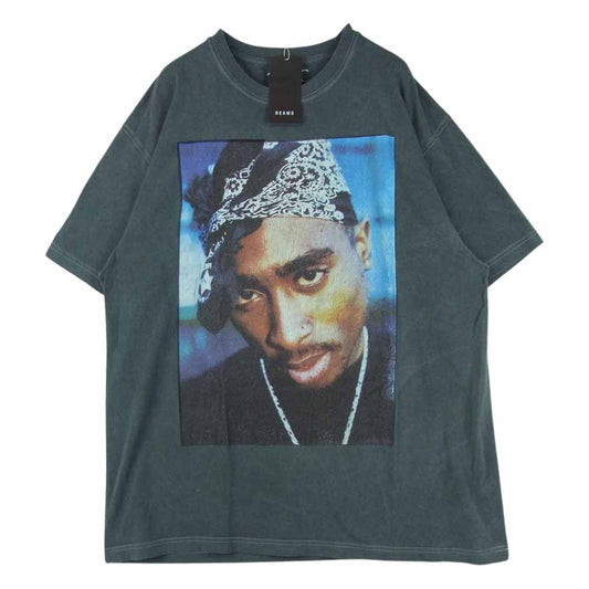 BEAMS ビームス 23-04-0006-539-18-20 Insonnia Projects 2PAC 2パック プリント 半袖 Tシャツ グレー系 BLACK 3【新古品】【未使用】【中古】