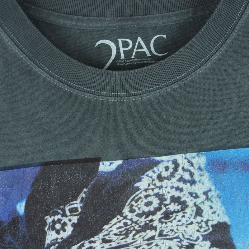 BEAMS ビームス 23-04-0006-539-18-20 Insonnia Projects 2PAC 2パック プリント 半袖 Tシャツ グレー系 BLACK 3【新古品】【未使用】【中古】