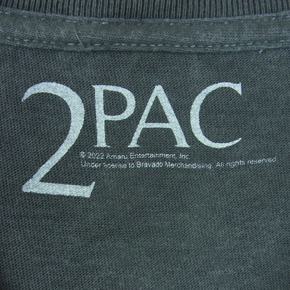 BEAMS ビームス 23-04-0006-539-18-20 Insonnia Projects 2PAC 2パック プリント 半袖 Tシャツ グレー系 BLACK 3【新古品】【未使用】【中古】