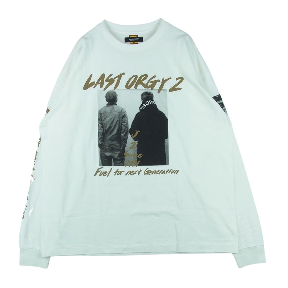 UNDERCOVER アンダーカバー XX24CS002 HUMANMADE ヒューマンメイド LAST ORGY2 L/S T-SHIRT ラストオージー プリント 長袖 Tシャツ ホワイト系 XXL【新古品】【未使用】【中古】