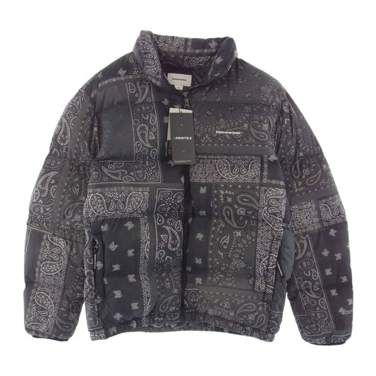 ディスイズネバーザット 20AW PERTEX T DOWN JACKET パーテックス バンダナ ダウンジャケット ブラック系 グレー系 XL【新古品】【未使用】【中古】