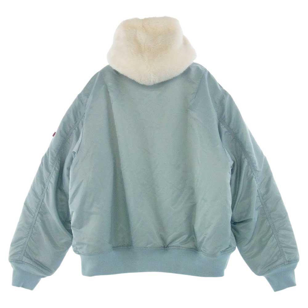 Supreme シュプリーム 22AW Faux Fur Reversible MA-1 フェイクファー リバーシブル ブルゾン ジャケット ライトブルー系 XL【新古品】【未使用】【中古】