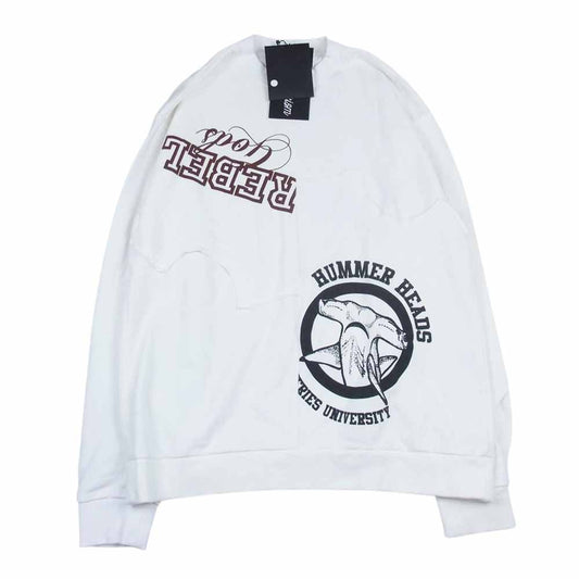 UNDERCOVER アンダーカバー 22SS UI1B4801 Undercoverism アンダーカバーイズム 再構築 カスタム クルーネック スウェット ホワイト ホワイト系 3【中古】