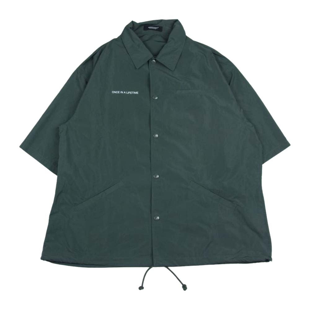 UNDERCOVER アンダーカバー 22SS UC1B4402 半袖 ビッグ コーチ ナイロン ジャケット グリーン系 2【美品】【中古】