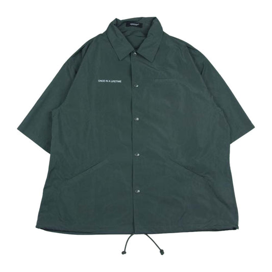 UNDERCOVER アンダーカバー 22SS UC1B4402 半袖 ビッグ コーチ ナイロン ジャケット グリーン系 2【美品】【中古】