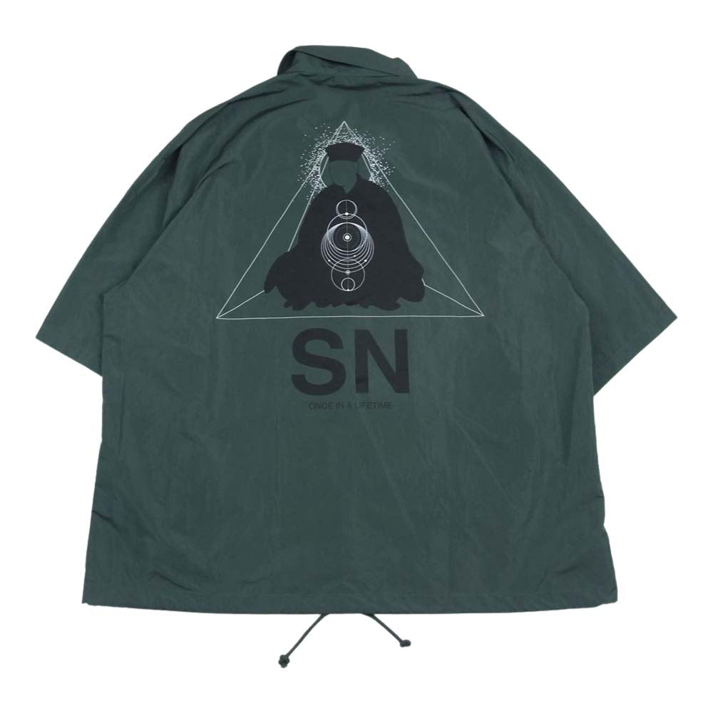 UNDERCOVER アンダーカバー 22SS UC1B4402 半袖 ビッグ コーチ ナイロン ジャケット グリーン系 2【美品】【中古】