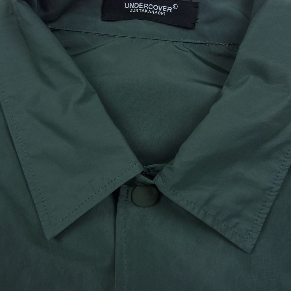 UNDERCOVER アンダーカバー 22SS UC1B4402 半袖 ビッグ コーチ ナイロン ジャケット グリーン系 2【美品】【中古】