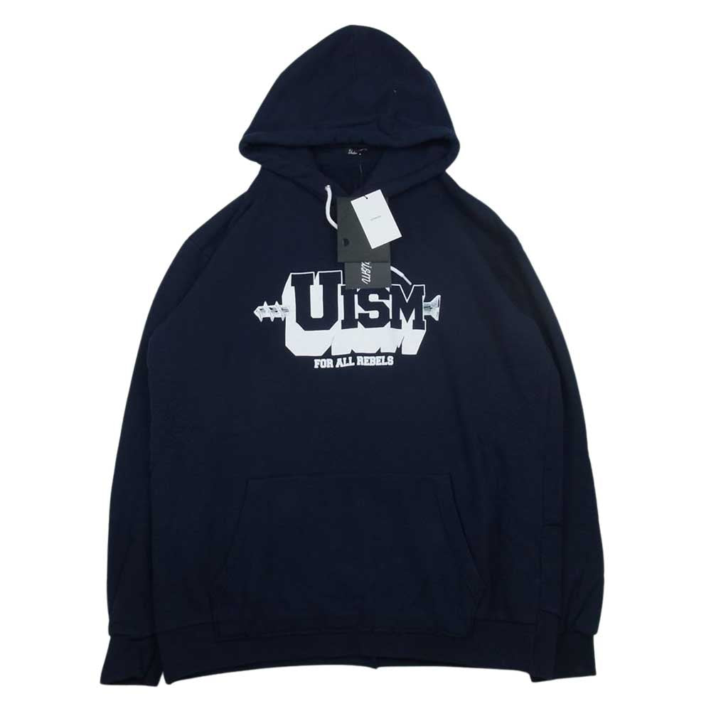 UNDERCOVER アンダーカバー 22SS UI1B4802 Undercoverism アンダーカバーイズム 後カスタム ハギ フーディ 再構築 パーカー ネイビー系 3【中古】