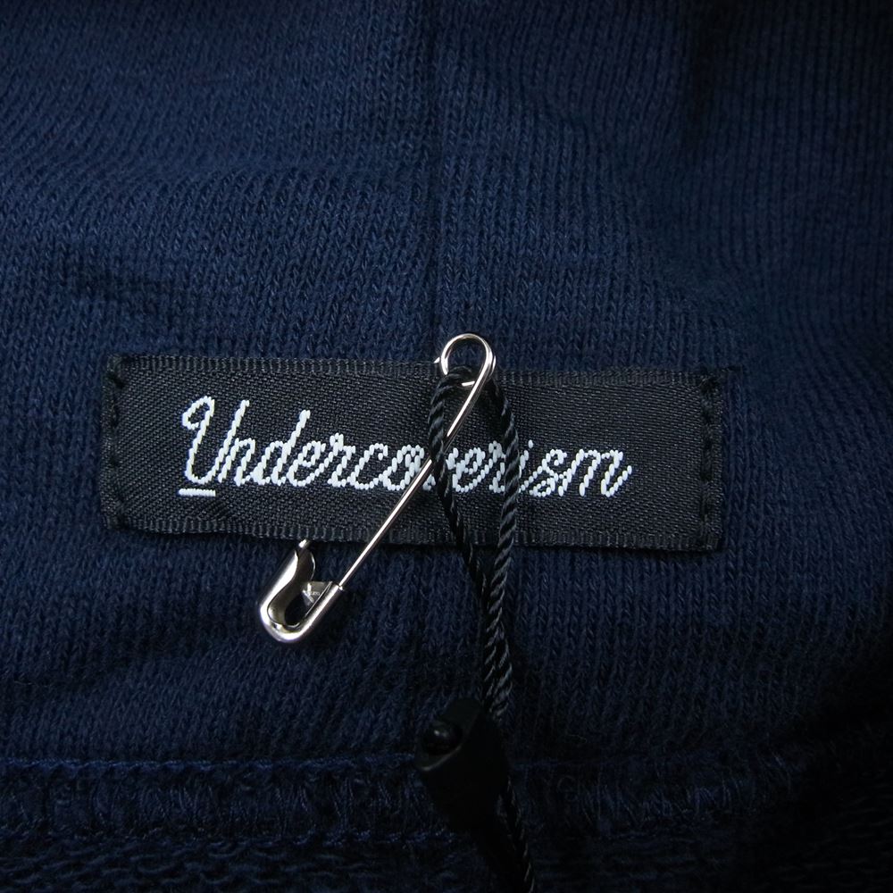 UNDERCOVER アンダーカバー 22SS UI1B4802 Undercoverism アンダーカバーイズム 後カスタム ハギ フーディ 再構築 パーカー ネイビー系 3【中古】