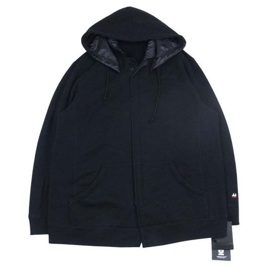 UNDERCOVER アンダーカバー 21AW UC2A4102-1 ビキモウウラケ フード付 ラペル Pe 切替 ジップ スウェット ジャケット ブラック系 4【中古】