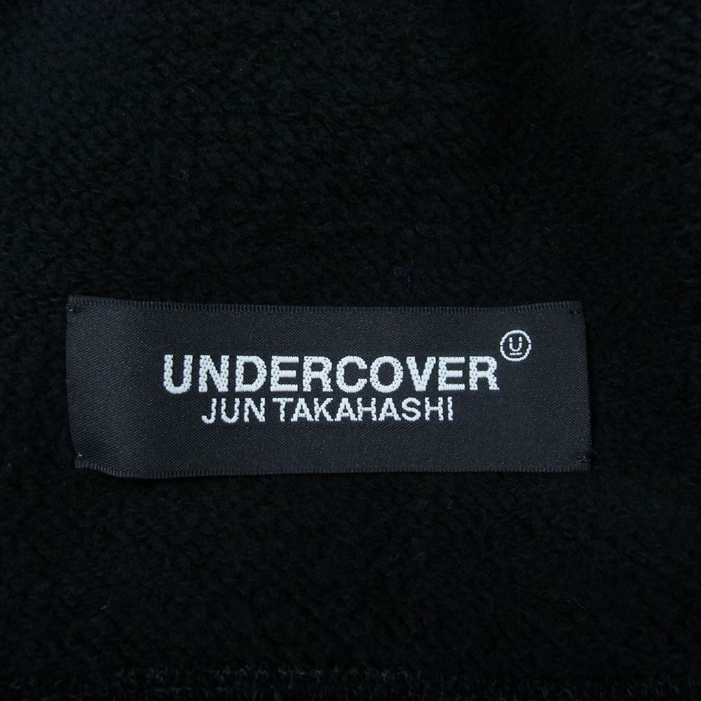 UNDERCOVER アンダーカバー 21AW UC2A4102-1 ビキモウウラケ フード付 ラペル Pe 切替 ジップ スウェット ジャケット ブラック系 4【中古】