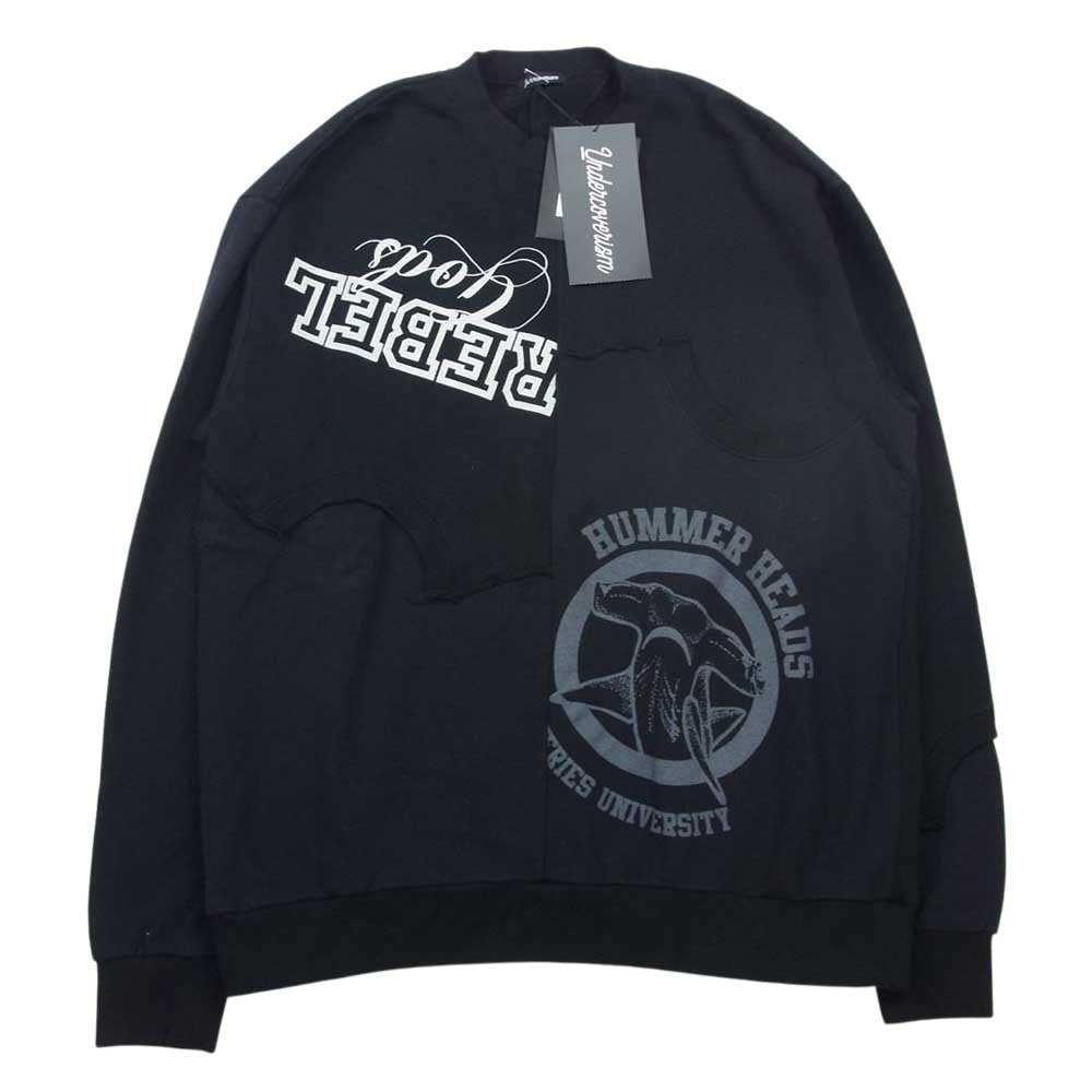 UNDERCOVERISM アンダーカバイズム 22SS 日本製 Custom Patch Worked Sweatshirts カスタムパッチワークスウェット UI1B4801 3 TOP GRAY トレーナー ドッキング 再構築 継ぎ接ぎ UNDERCOVER アンダーカバー トップス【新古品】【UNDERCOVERISM】