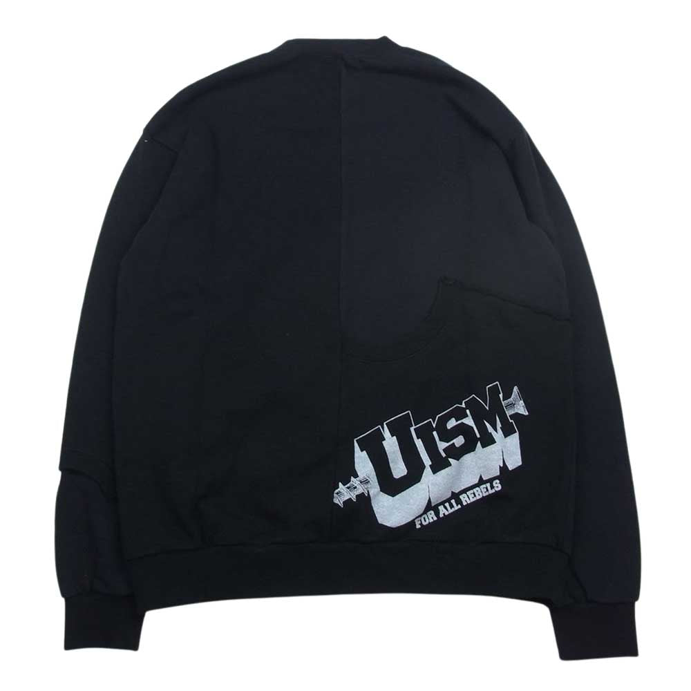 UNDERCOVER アンダーカバー 22SS UI1B4801 Undercoverism アンダーカバーイズム 再構築 カスタム クルーネック スウェット ブラック ブラック系 2【美品】【中古】