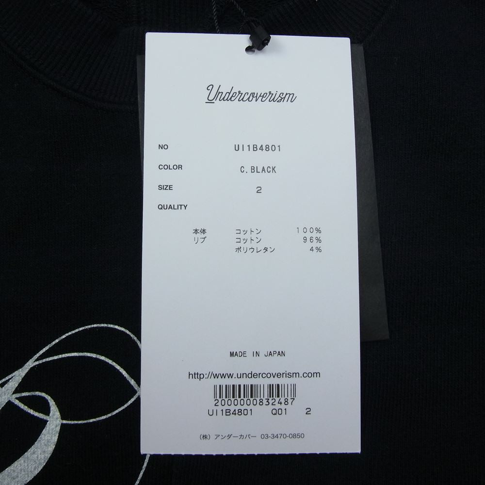 UNDERCOVER アンダーカバー 22SS UI1B4801 Undercoverism アンダーカバーイズム 再構築 カスタム クルーネック スウェット ブラック ブラック系 2【美品】【中古】