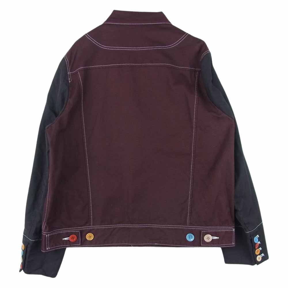 UNDERCOVER アンダーカバー 21SS UC1A4203 コットン ヘリンボーン ドッキング 再構築 カバーオール ジャケット ブラウン系 ボルドー系 3【美品】【中古】