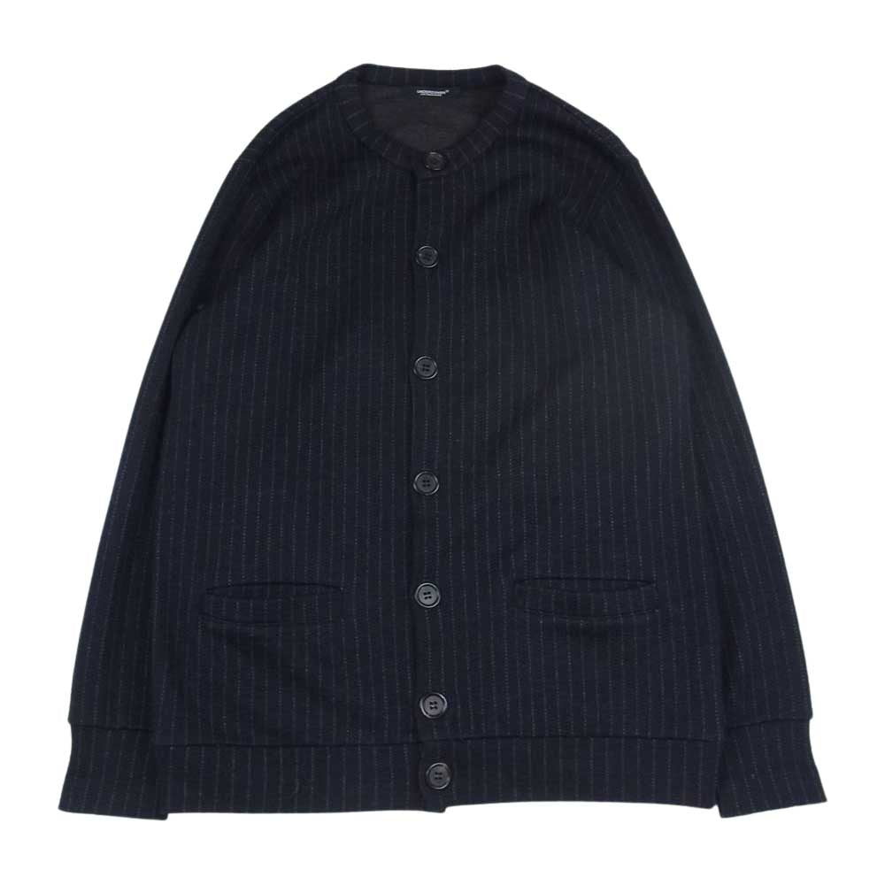 UNDERCOVER アンダーカバー 22SS UC1B4905-2 Plaid Round-Neck Cardigan プレイド ストライプ カーディガン ネイビー系 2【中古】