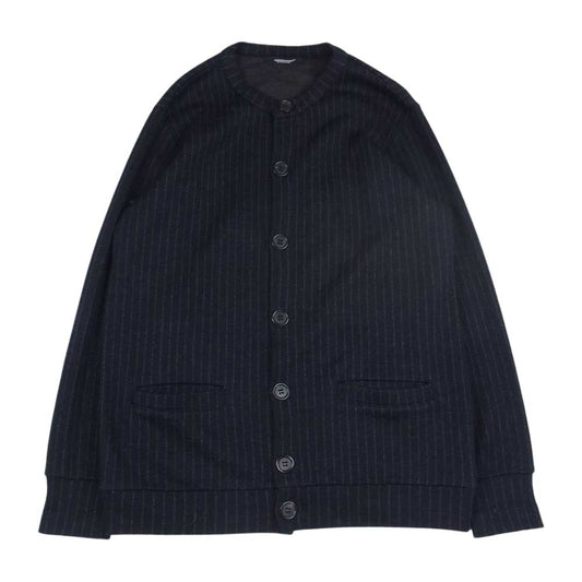 UNDERCOVER アンダーカバー 22SS UC1B4905-2 Plaid Round-Neck Cardigan プレイド ストライプ カーディガン ネイビー系 2【中古】