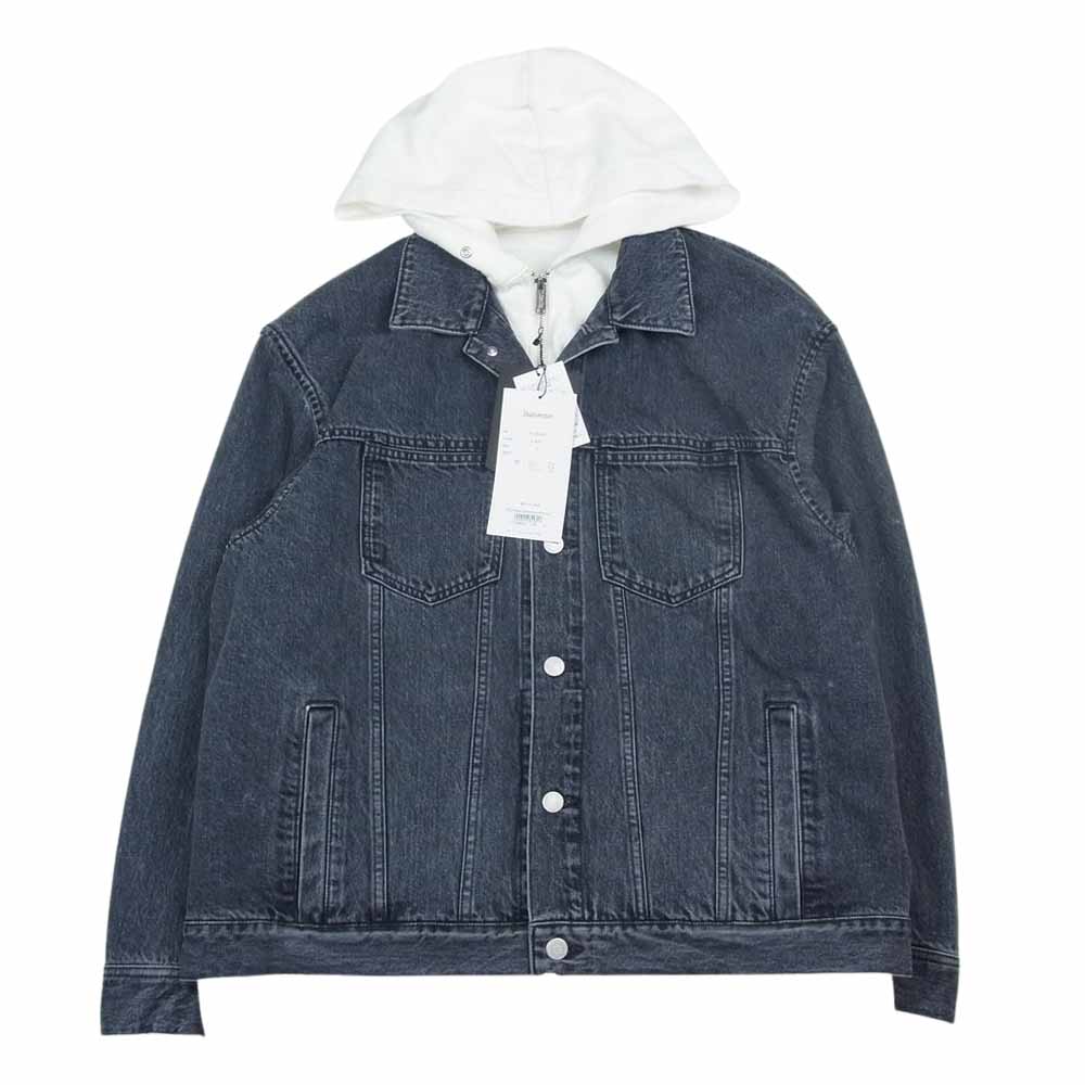 UNDERCOVER アンダーカバー 22SS UI1B4204 Undercoverism アンダーカバーイズム ZIPパーカードッキングGジャン デニム ジャケット レイヤード フーディ パーカー グレー系 3【美品】【中古】