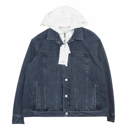 UNDERCOVER アンダーカバー 22SS UI1B4204 Undercoverism アンダーカバーイズム ZIPパーカードッキングGジャン デニム ジャケット レイヤード フーディ パーカー グレー系 3【美品】【中古】