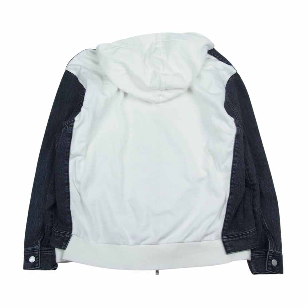 UNDERCOVER アンダーカバー 22SS UI1B4204 Undercoverism アンダーカバーイズム ZIPパーカードッキングGジャン デニム ジャケット レイヤード フーディ パーカー グレー系 3【美品】【中古】