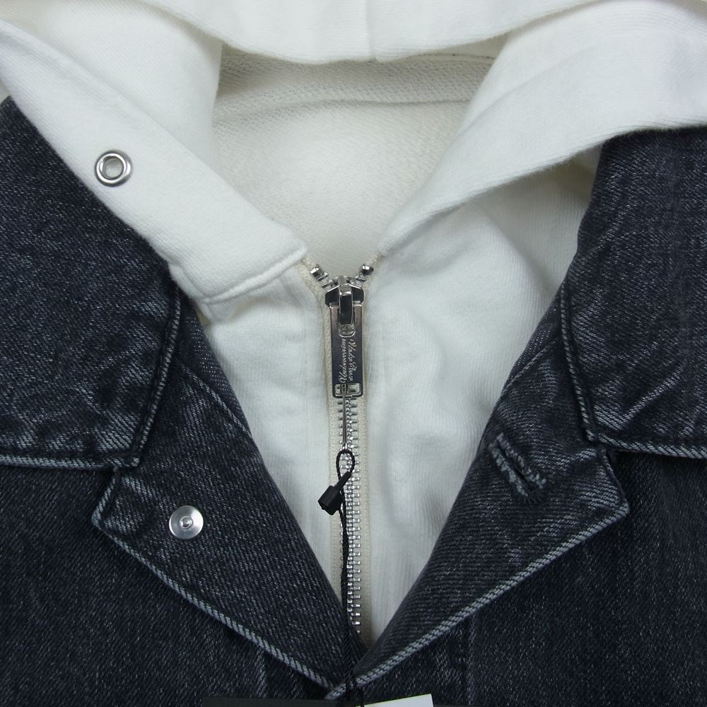 UNDERCOVER アンダーカバー 22SS UI1B4204 Undercoverism アンダーカバーイズム ZIPパーカードッキングGジャン デニム ジャケット レイヤード フーディ パーカー グレー系 3【美品】【中古】
