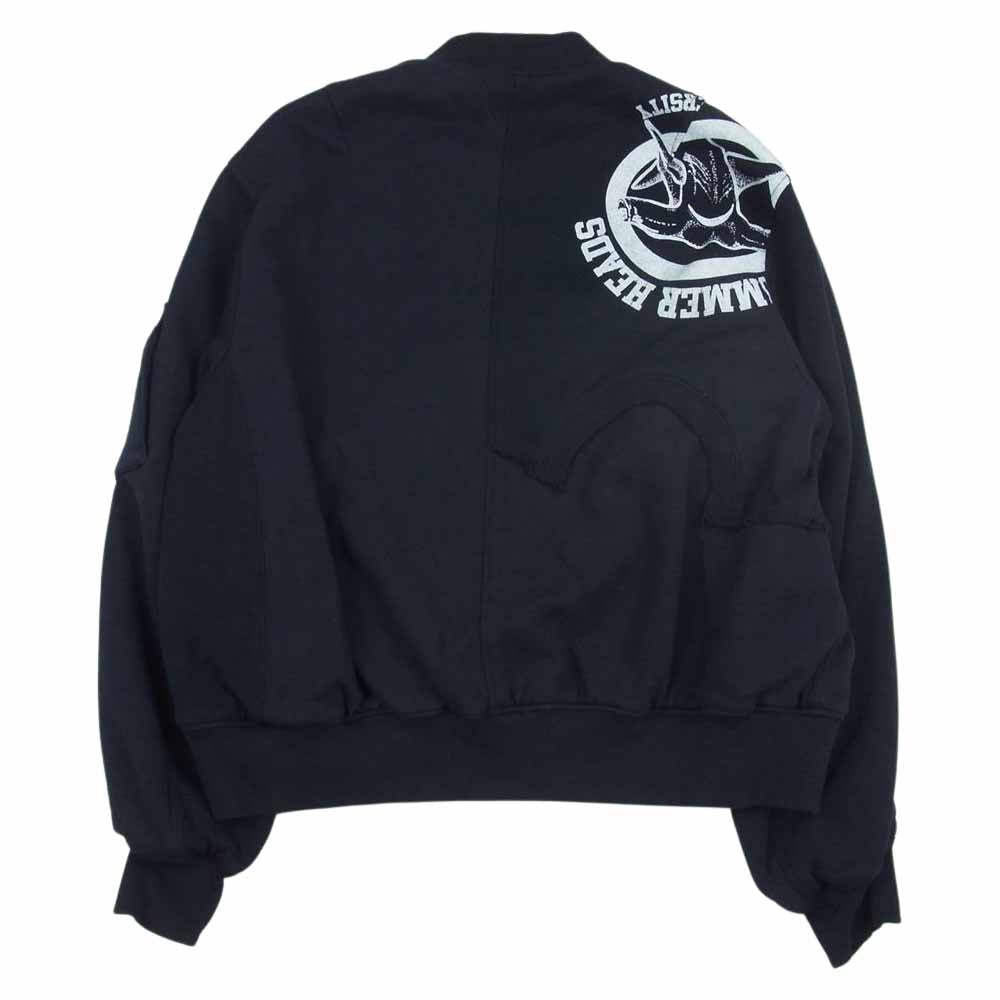 UNDERCOVER アンダーカバー 22SS UI1B4201 Undercoverism アンダーカバーイズム スウェット カスタム ハギ リバーシブル MA-1 再構築 ブルゾン ブラック ブラック系 3【美品】【中古】