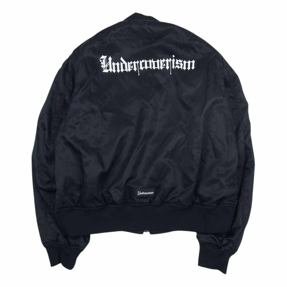 UNDERCOVER アンダーカバー 22SS UI1B4201 Undercoverism アンダーカバーイズム スウェット カスタム ハギ リバーシブル MA-1 再構築 ブルゾン ブラック ブラック系 3【美品】【中古】