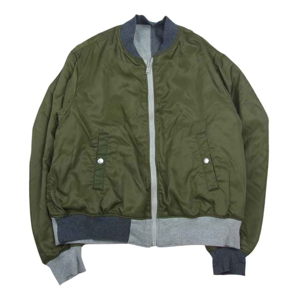 UNDERCOVER アンダーカバー 22SS UI1B4201 Undercoverism アンダーカバーイズム スウェット カスタム ハギ リバーシブル MA-1 再構築 ブルゾン グレー グレー系 3【美品】【中古】