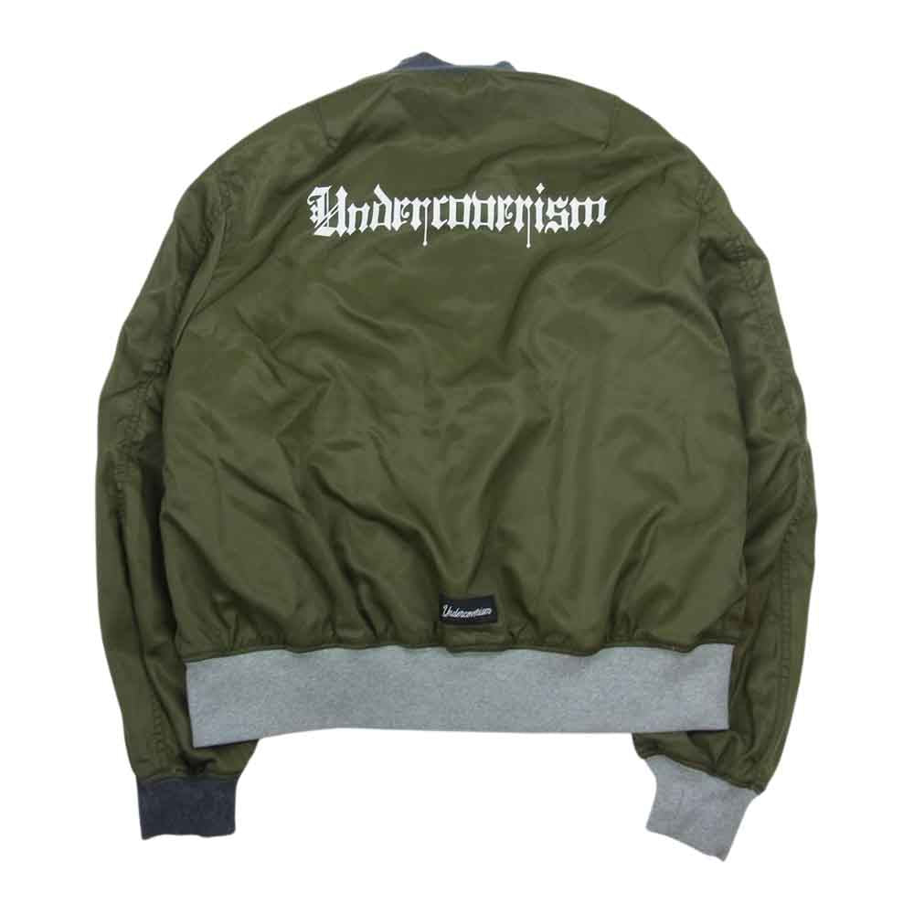 UNDERCOVER アンダーカバー 22SS UI1B4201 Undercoverism アンダーカバーイズム スウェット カスタム ハギ リバーシブル MA-1 再構築 ブルゾン グレー グレー系 3【美品】【中古】
