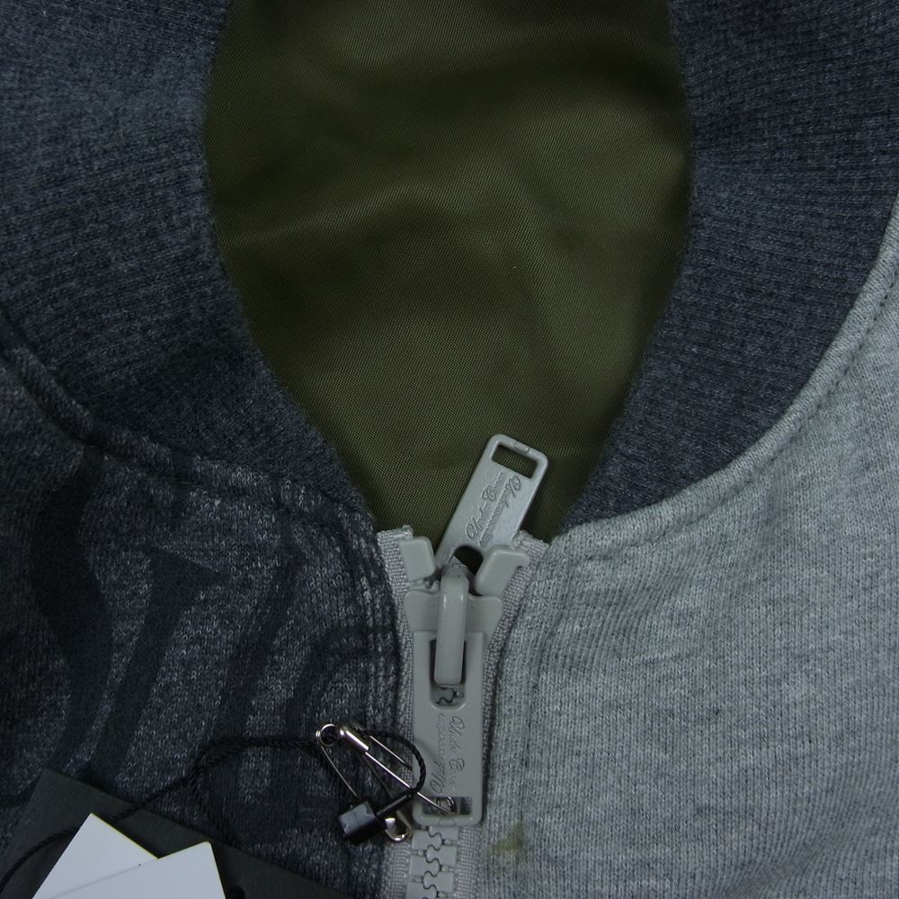 UNDERCOVER アンダーカバー 22SS UI1B4201 Undercoverism アンダーカバーイズム スウェット カスタム ハギ リバーシブル MA-1 再構築 ブルゾン グレー グレー系 3【美品】【中古】