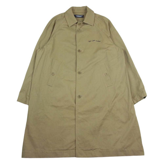 UNDERCOVER アンダーカバー 22SS UC1B4306-2 新しい人 OGRE YOU ASSHOLE コットンチノ ラグラン ステンカラー コート ベージュ系 4【美品】【中古】