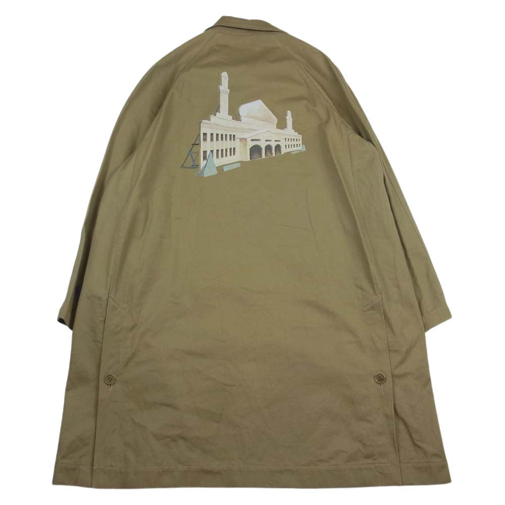 UNDERCOVER アンダーカバー 22SS UC1B4306-2 新しい人 OGRE YOU ASSHOLE コットンチノ ラグラン ステンカラー コート ベージュ系 4【美品】【中古】