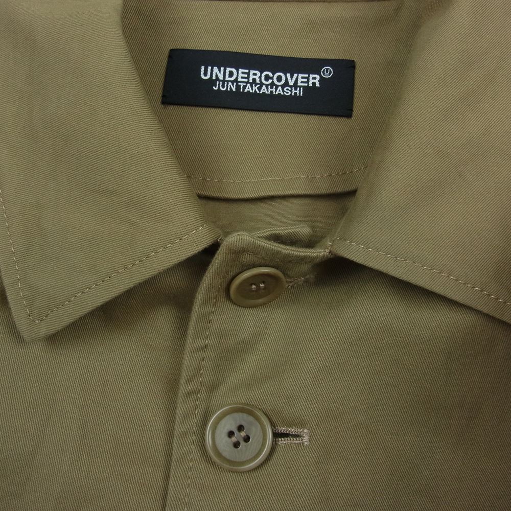 UNDERCOVER アンダーカバー 22SS UC1B4306-2 新しい人 OGRE YOU ASSHOLE コットンチノ ラグラン ステンカラー コート ベージュ系 4【美品】【中古】