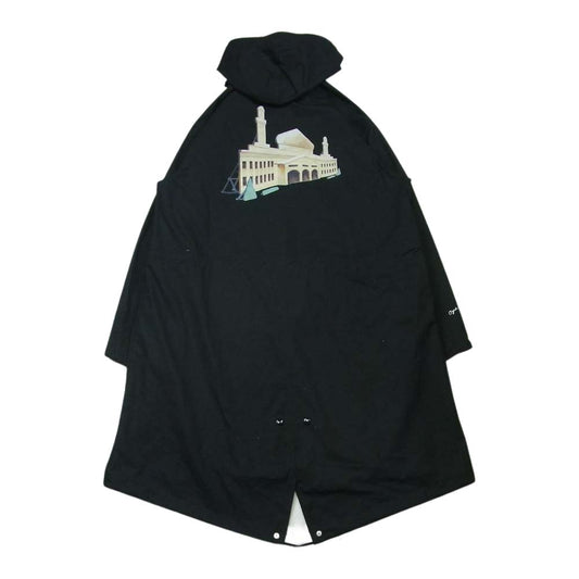 UNDERCOVER アンダーカバー 22SS UC1B4307-2 グラフィック パネル プリント ウェザー モッズ コート ブラック系 3【美品】【中古】