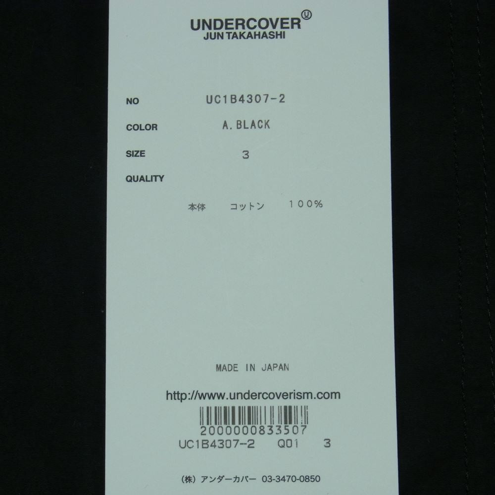 UNDERCOVER アンダーカバー 22SS UC1B4307-2 グラフィック パネル プリント ウェザー モッズ コート ブラック系 3【美品】【中古】
