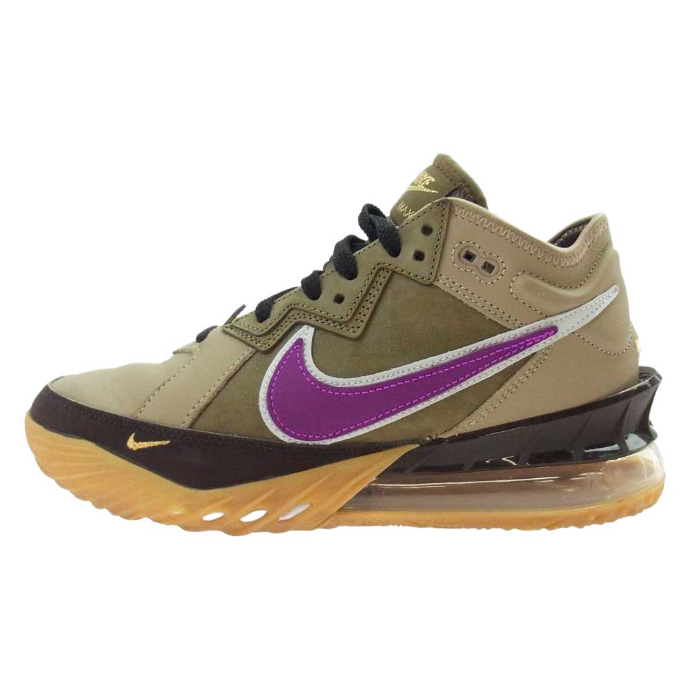 NIKE ナイキ CW3153 200 ATMOS LEBRON 18 LOW NRG アトモス レブロンジェームズ  スニーカー カーキ系 25.5cm【中古】