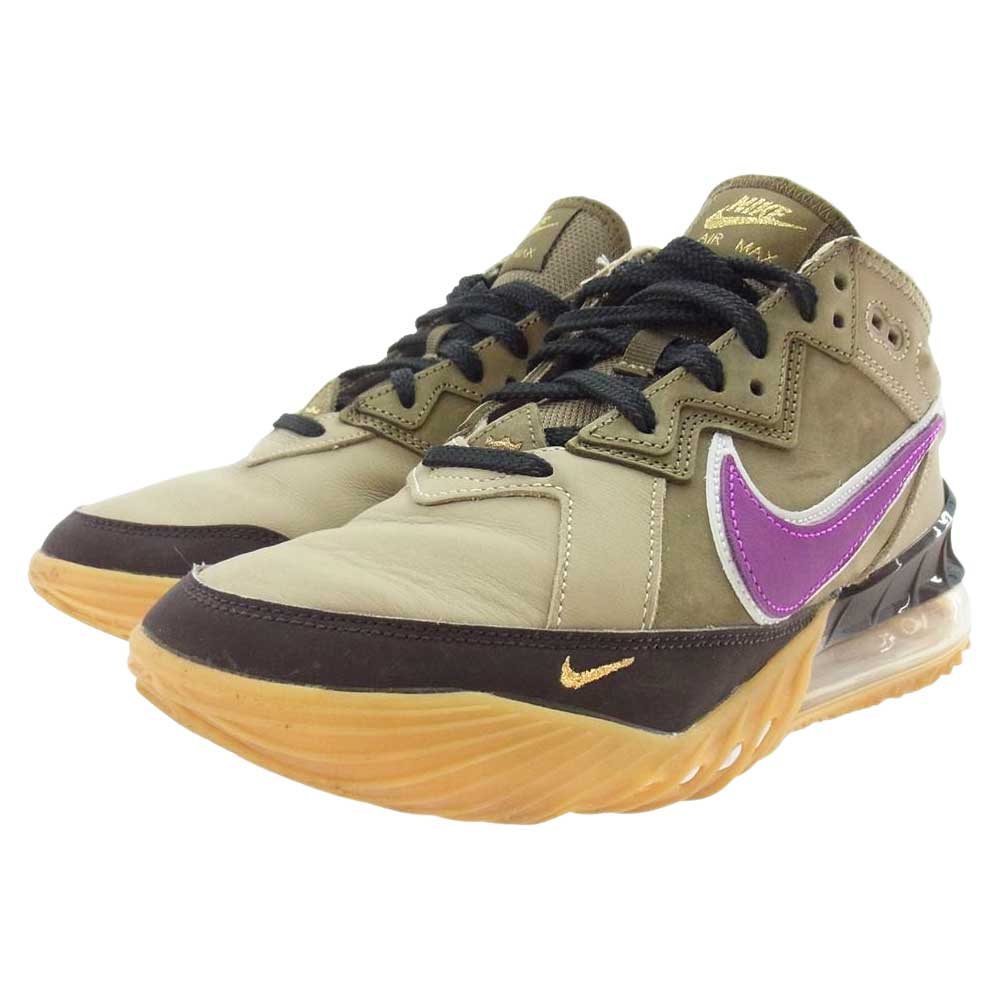 NIKE ナイキ CW3153 200 ATMOS LEBRON 18 LOW NRG アトモス レブロンジェームズ  スニーカー カーキ系 25.5cm【中古】