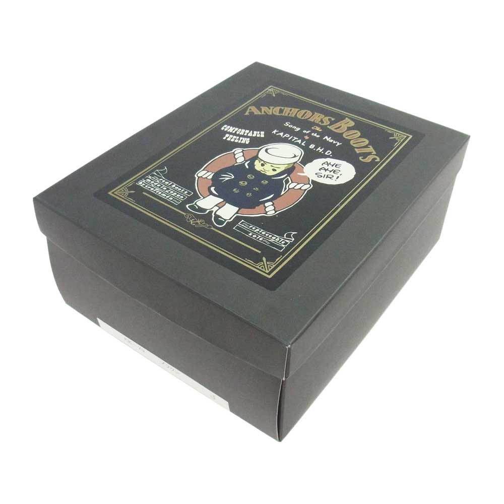 KAPITAL キャピタル リンクルポパイ サイドジップ レザー アンカー ブーツ ブラウン系 3【中古】