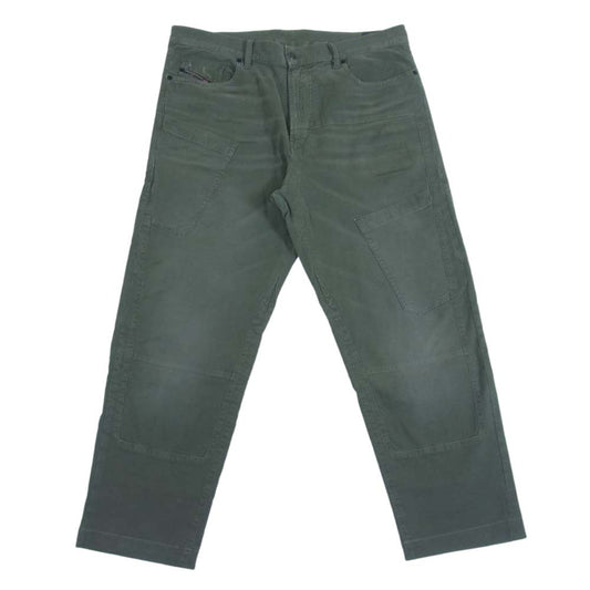 DIESEL ディーゼル D-AZERR JOGG ジョグ ストレート ストレッチ パンツ カーキ系 34【中古】