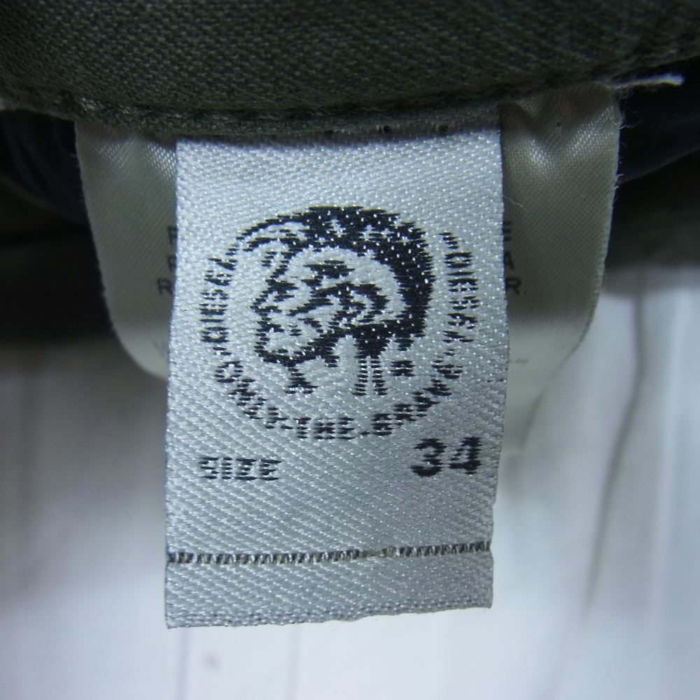 DIESEL ディーゼル D-AZERR JOGG ジョグ ストレート ストレッチ パンツ カーキ系 34【中古】
