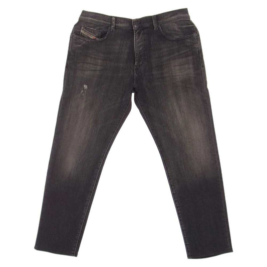 DIESEL ディーゼル D-STRUKT-T JOGG JEANS SWEAT PANTS ジョグジーンズ ディストラクト クラッシュ加工 スウェット デニムパンツ ブラック系 36【中古】