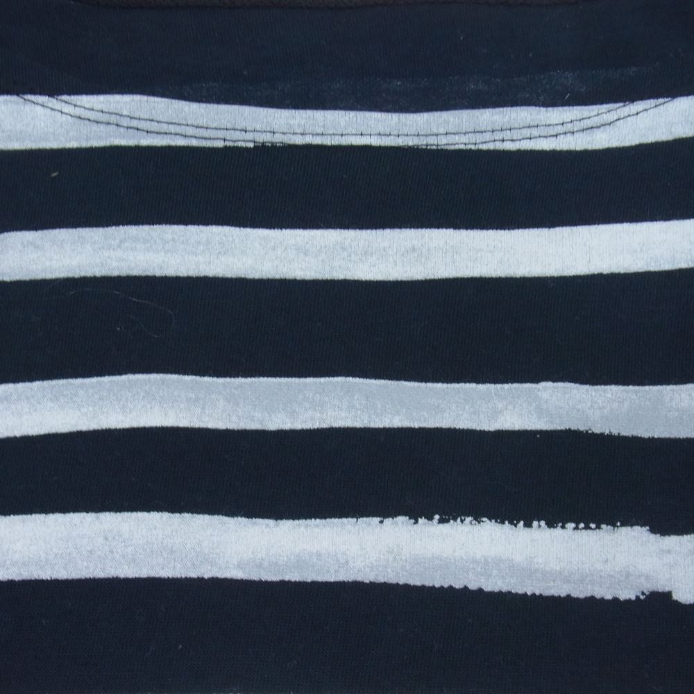 PORTER CLASSIC ポータークラシック ARTIST BORDER LONG T-SHIRT アーティスト ボーダー 長袖 Tシャツ カットソー ブラック系 XL【中古】