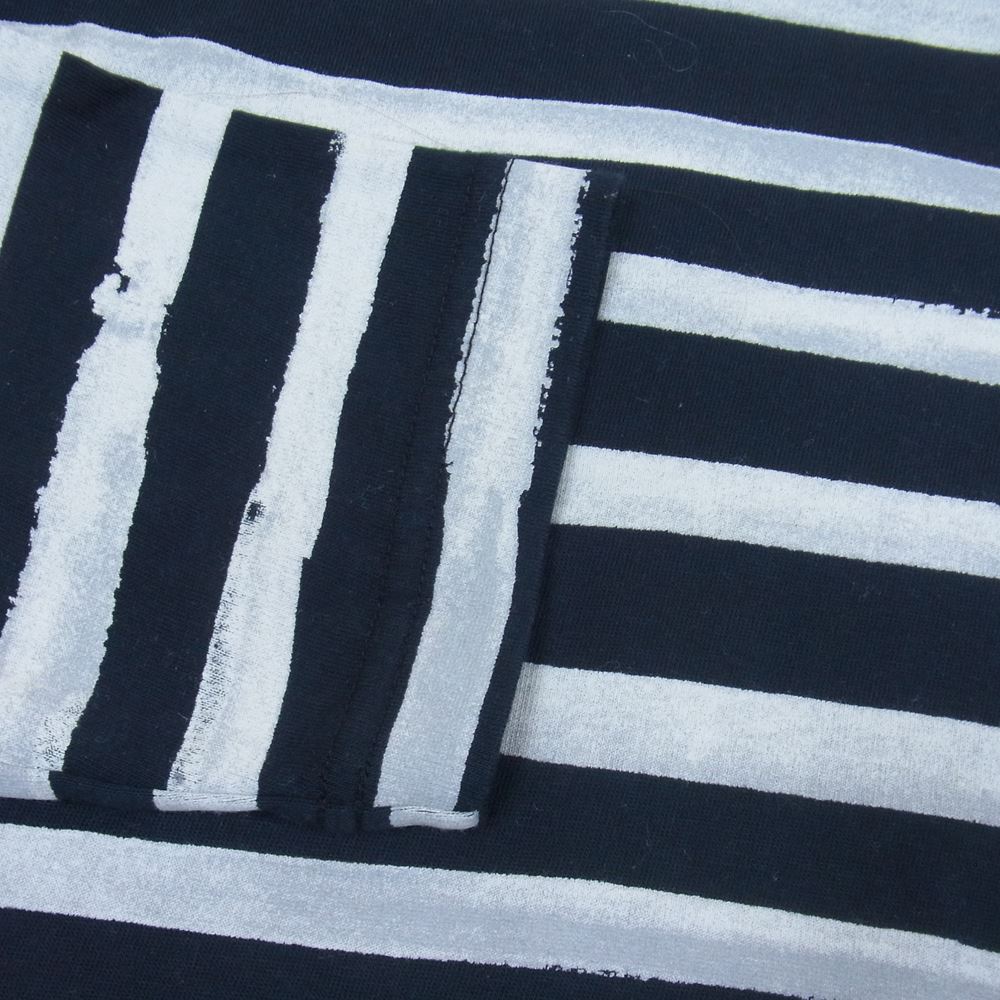 PORTER CLASSIC ポータークラシック ARTIST BORDER LONG T-SHIRT アーティスト ボーダー 長袖 Tシャツ カットソー ブラック系 XL【中古】