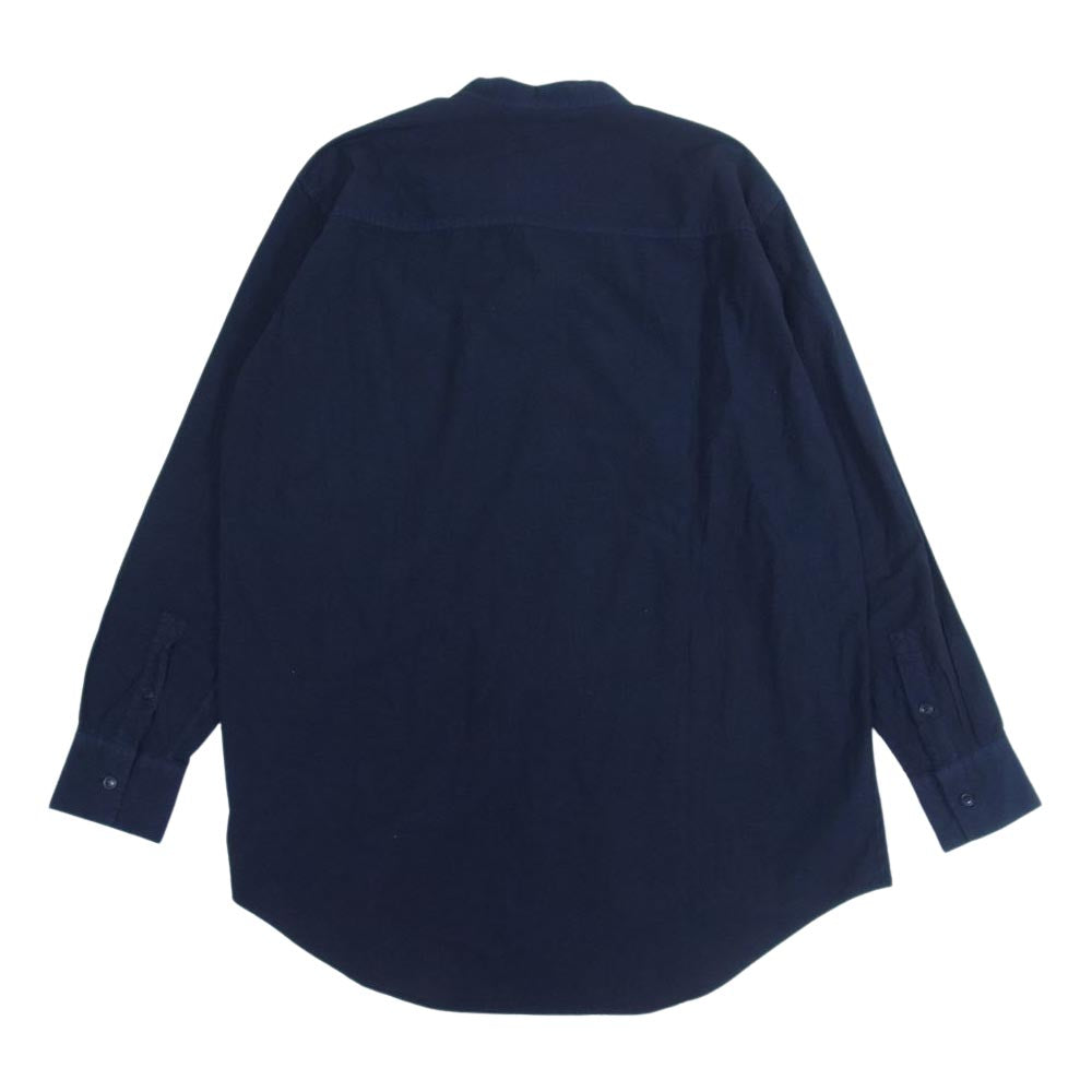 ケイシーケイシー 19HC278 バンドカラー ポケット付き 切替 長袖 シャツ ブラック系 M【中古】